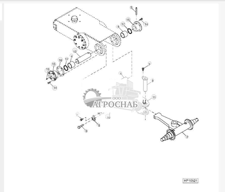 FRONT ARM AND ADJUSTABLE IDLER ASSEMBLY 